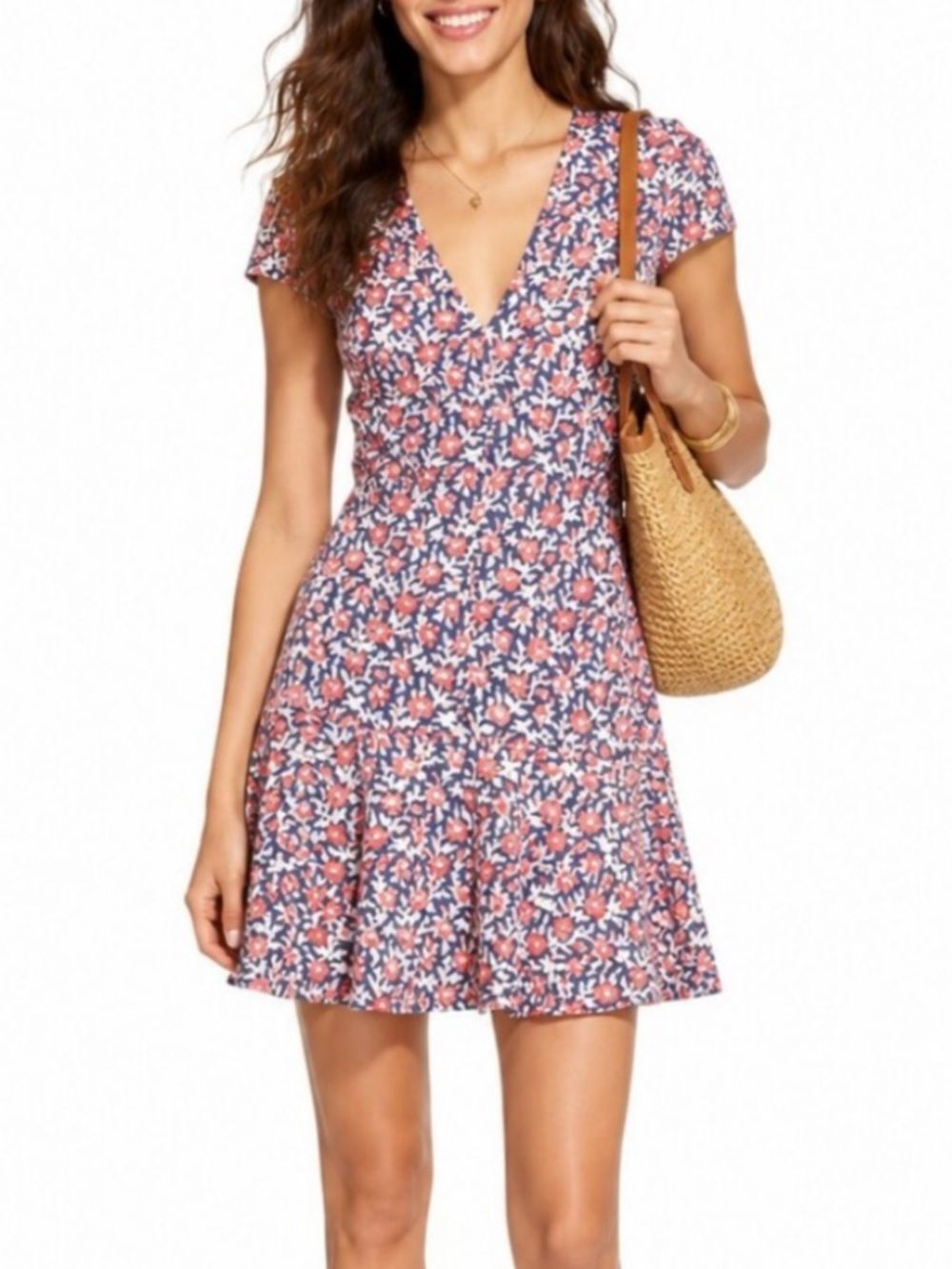Tory Burch Calico Fit & Flare Floral Ponte Dress S